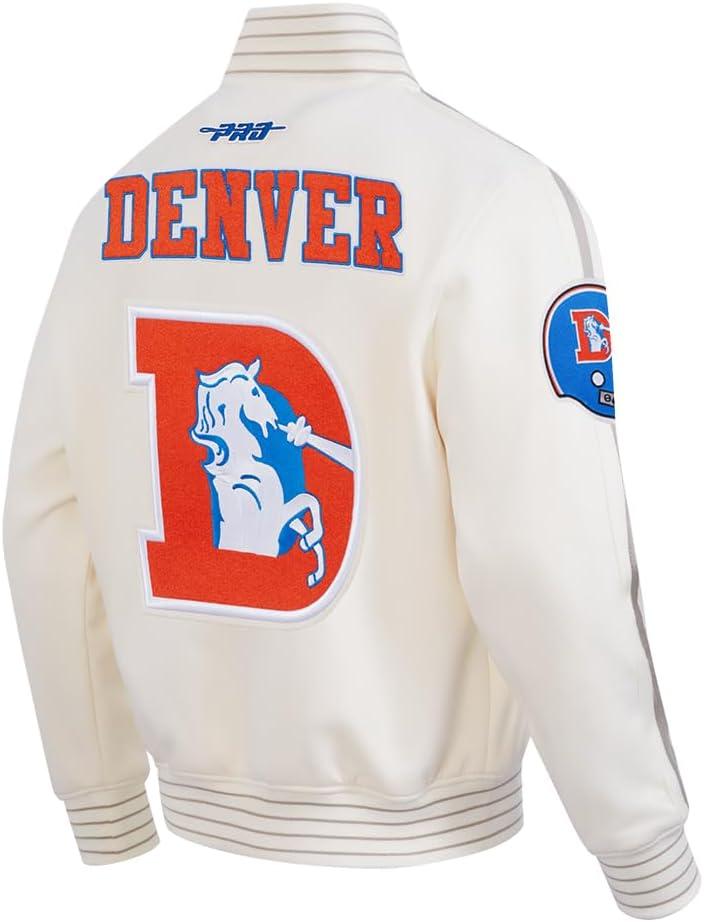 imagePro Standard Mens NFL Pro Game Day Jacket Double Knit JacketEggshellTaupeEggshell