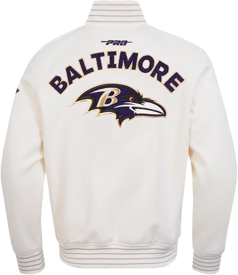imagePro Standard Mens NFL Pro Game Day Jacket Double Knit JacketEggshellTaupeEggshell
