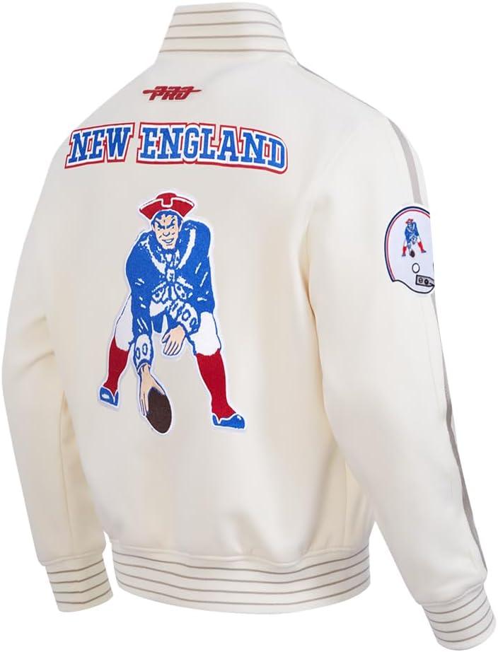 imagePro Standard Mens NFL Pro Game Day Jacket Double Knit JacketEggshellTaupeEggshell