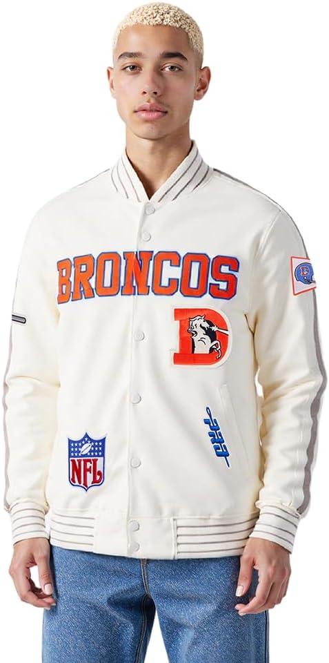 imagePro Standard Mens NFL Pro Game Day Jacket Double Knit JacketEggshellTaupeEggshell