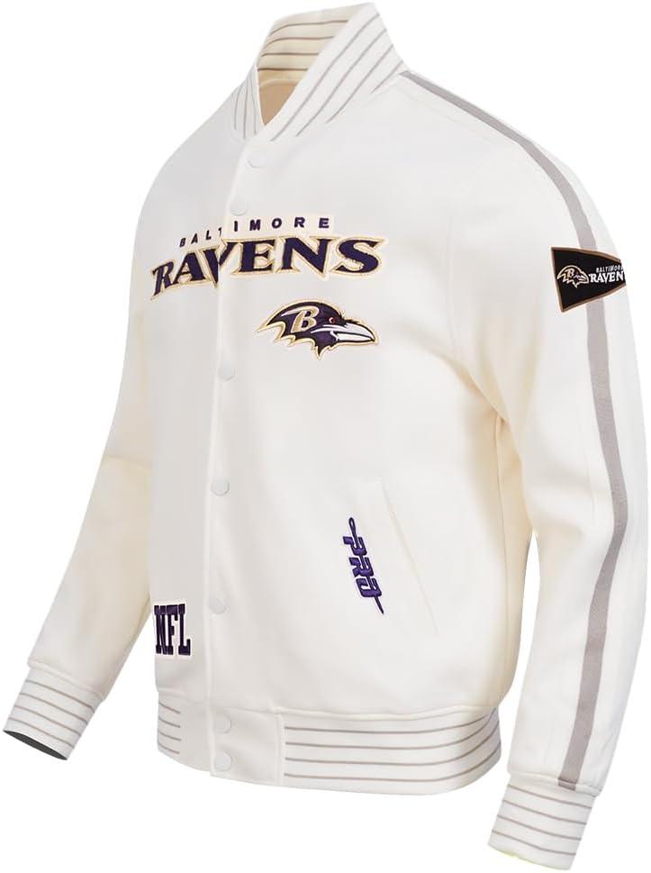imagePro Standard Mens NFL Pro Game Day Jacket Double Knit JacketEggshellTaupeEggshell
