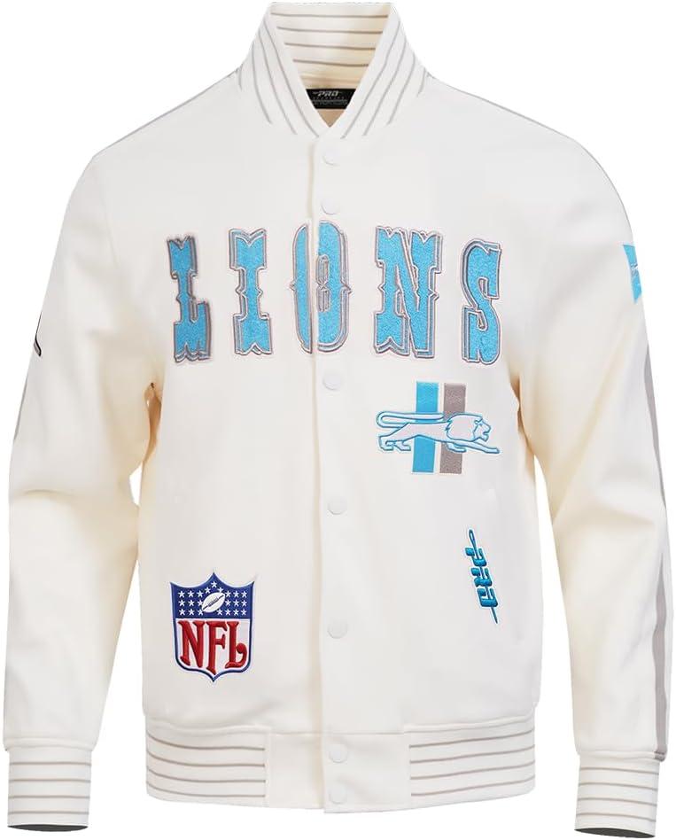 imagePro Standard Mens NFL Pro Game Day Jacket Double Knit JacketEggshellTaupeEggshell
