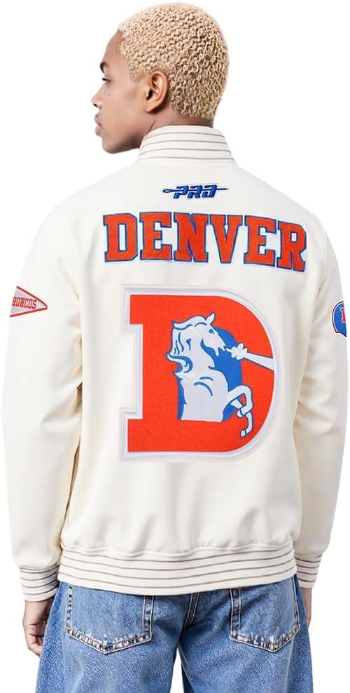 imagePro Standard Mens NFL Pro Game Day Jacket Double Knit JacketEggshellTaupeEggshell