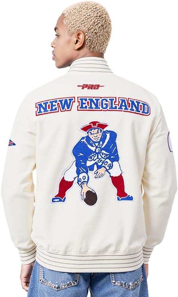 imagePro Standard Mens NFL Pro Game Day Jacket Double Knit JacketEggshellTaupeEggshell
