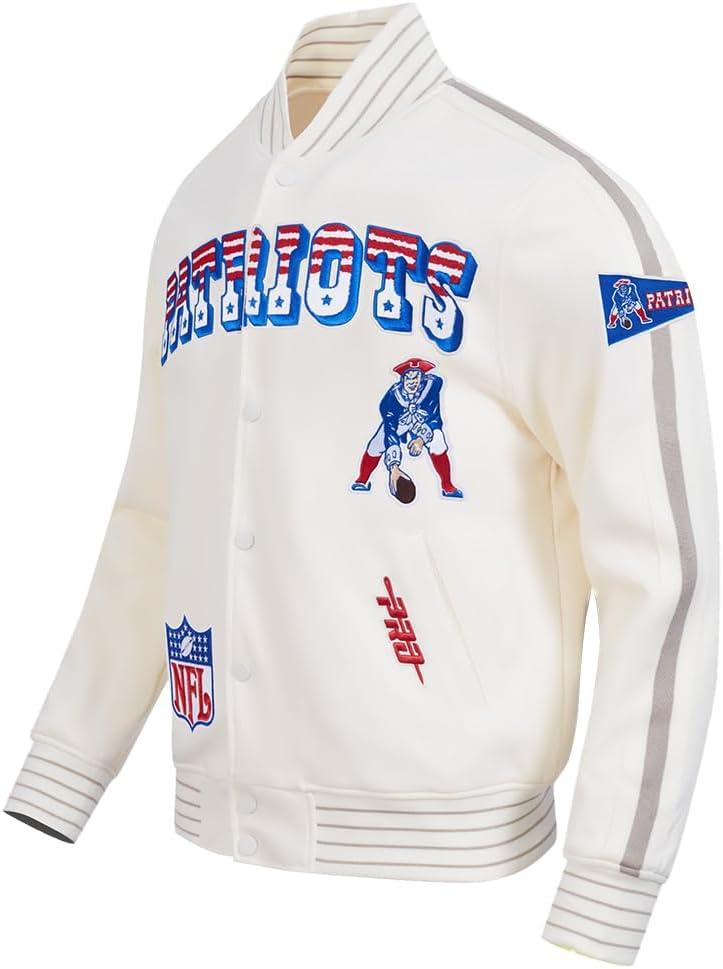imagePro Standard Mens NFL Pro Game Day Jacket Double Knit JacketEggshellTaupeEggshell