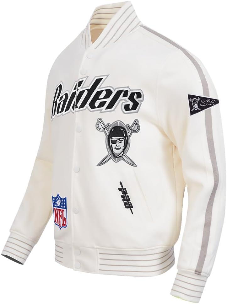 imagePro Standard Mens NFL Pro Game Day Jacket Double Knit JacketEggshellTaupeEggshell