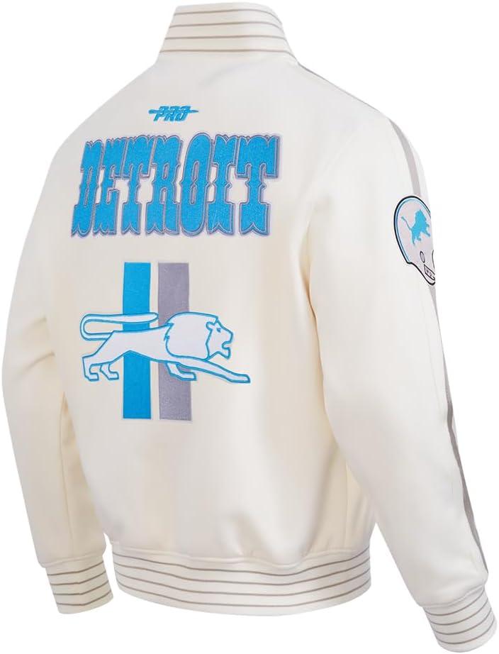 imagePro Standard Mens NFL Pro Game Day Jacket Double Knit JacketEggshellTaupeEggshell