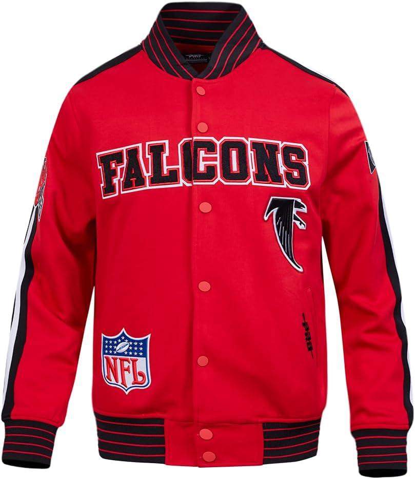 imagePro Standard Mens NFL Pro Game Day Jacket Double Knit JacketRedBlackWhite
