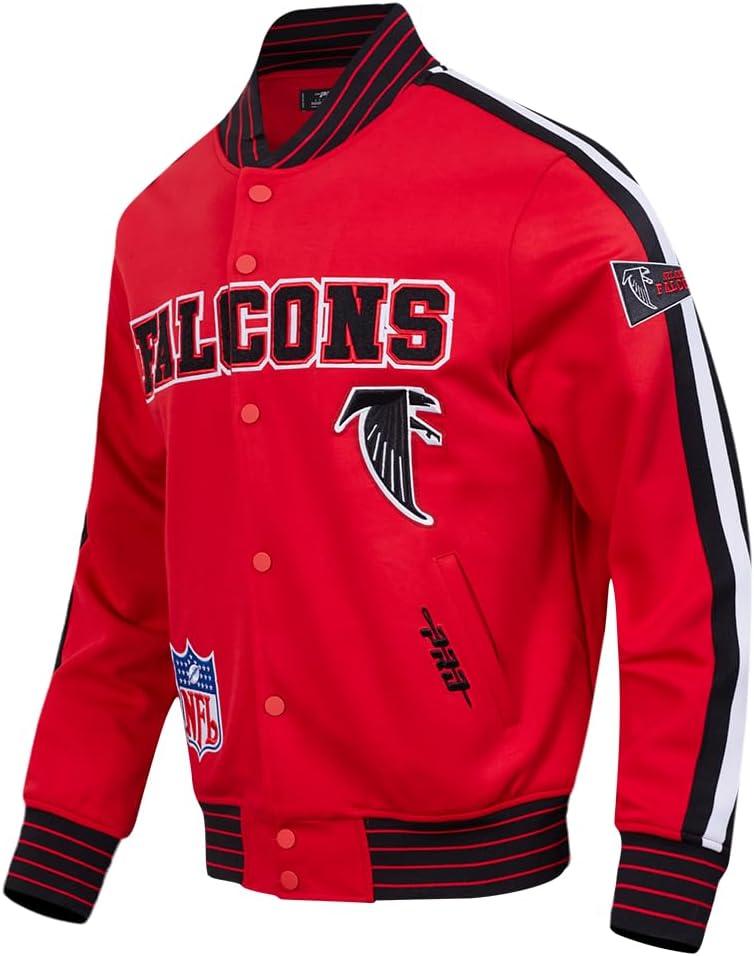 imagePro Standard Mens NFL Pro Game Day Jacket Double Knit JacketRedBlackWhite