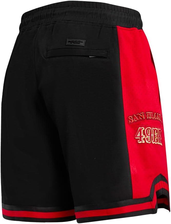 imagePro Standard Mens NFL Retro Classics Athletic ShortBlackRedBlack