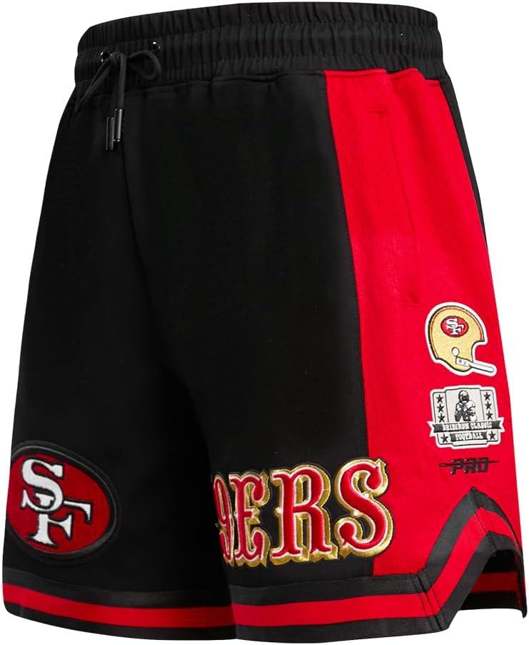 imagePro Standard Mens NFL Retro Classics Athletic ShortBlackRedBlack