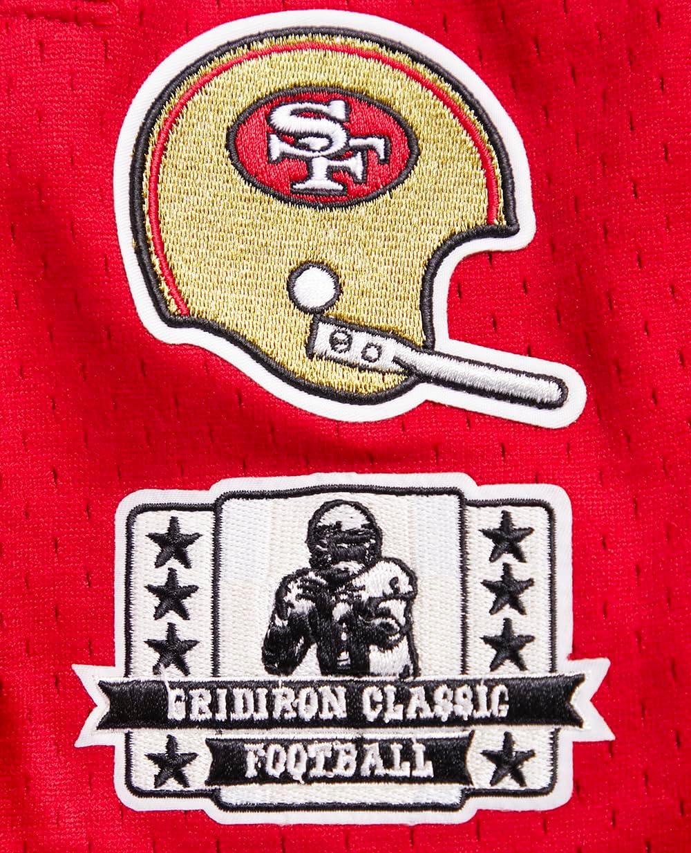 imagePro Standard Mens NFL Retro Classics Athletic ShortBlackRedBlack