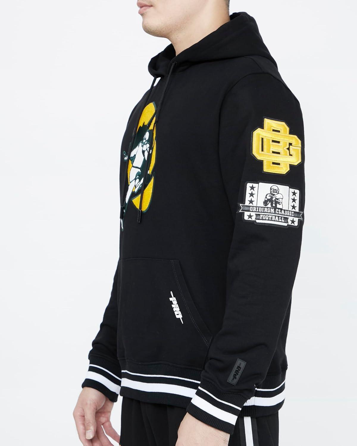 imagePro Standard Mens NFL Retro Classics Brushed Back French Terry Pull Over HoodieBlack