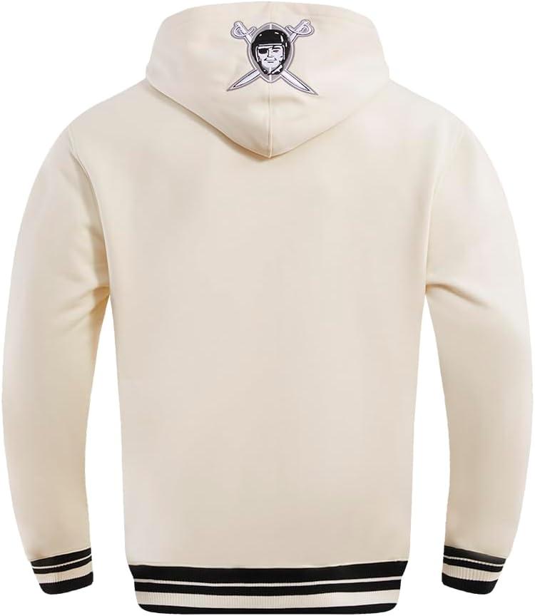 imagePro Standard Mens NFL Retro Classics Brushed Back French Terry Pull Over HoodieEggshell Black