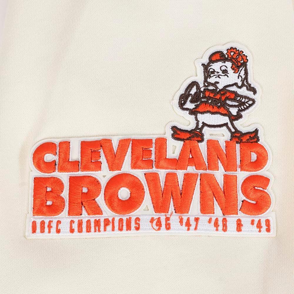 imagePro Standard Mens NFL Retro Classics Brushed Back French Terry Pull Over HoodieEggshell Brown