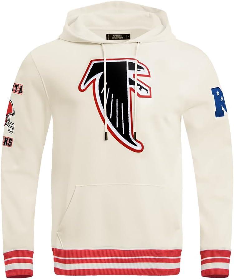 imagePro Standard Mens NFL Retro Classics Brushed Back French Terry Pull Over HoodieEggshell Red