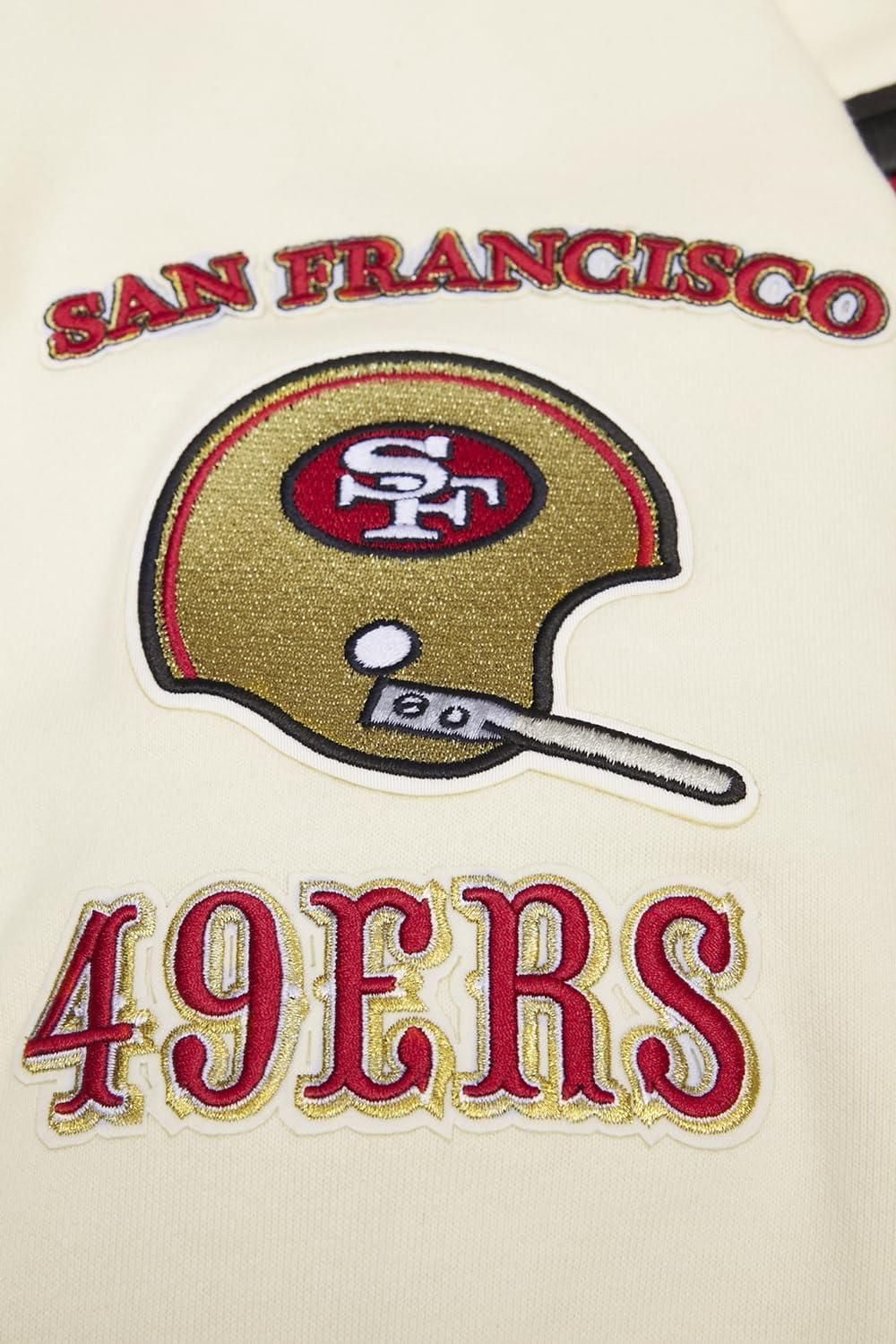 imagePro Standard Mens NFL Retro Classics Brushed Back French Terry Pull Over HoodieEggshell Red