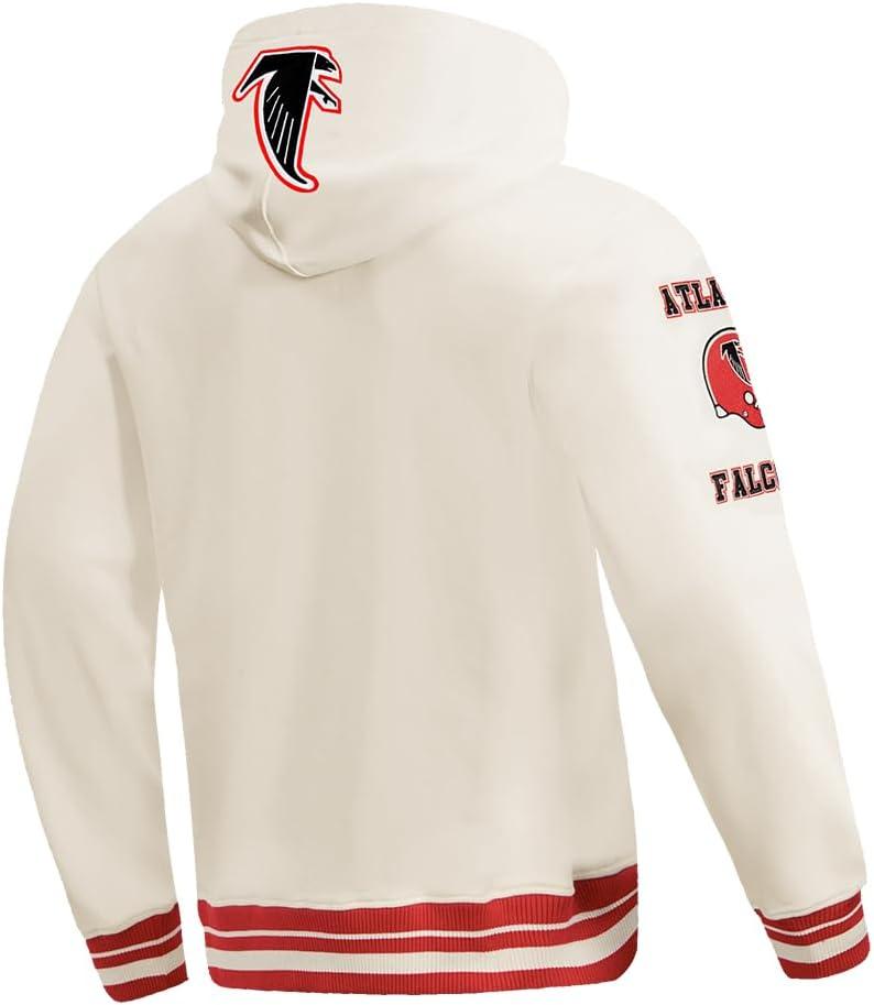 imagePro Standard Mens NFL Retro Classics Brushed Back French Terry Pull Over HoodieEggshell Red
