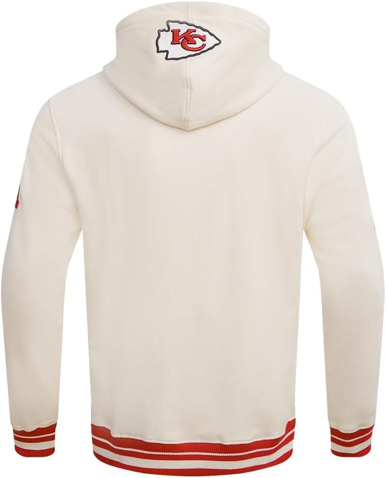 imagePro Standard Mens NFL Retro Classics Brushed Back French Terry Pull Over HoodieEggshell Red