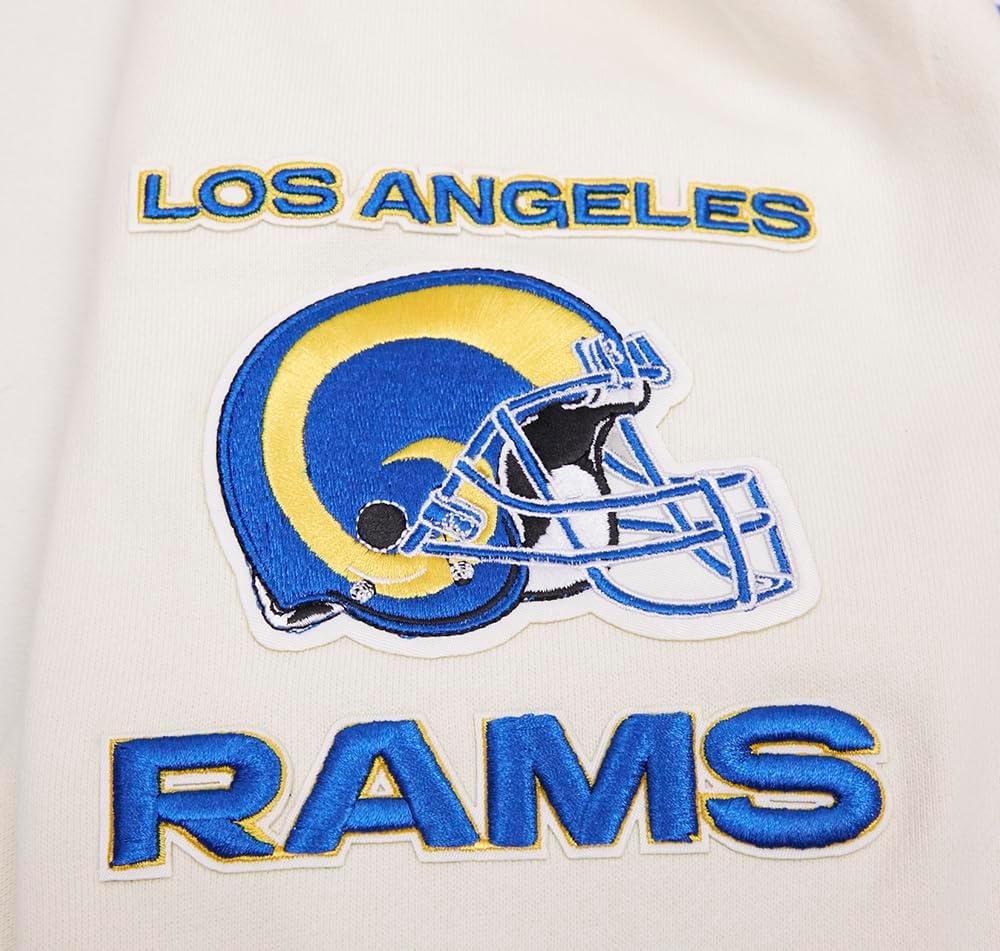 imagePro Standard Mens NFL Retro Classics Brushed Back French Terry Pull Over HoodieEggshellRoyal Blue