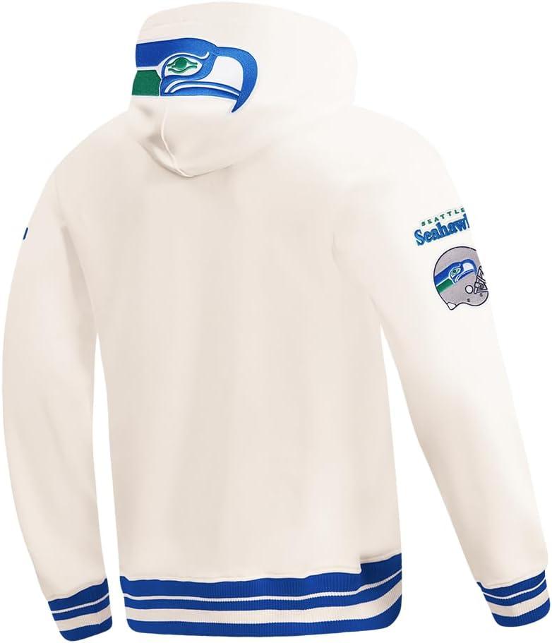 imagePro Standard Mens NFL Retro Classics Brushed Back French Terry Pull Over HoodieEggshellRoyal Blue