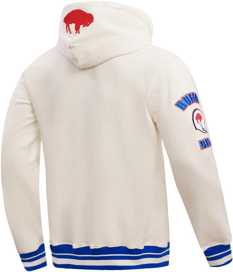 imagePro Standard Mens NFL Retro Classics Brushed Back French Terry Pull Over HoodieEggshellRoyal Blue