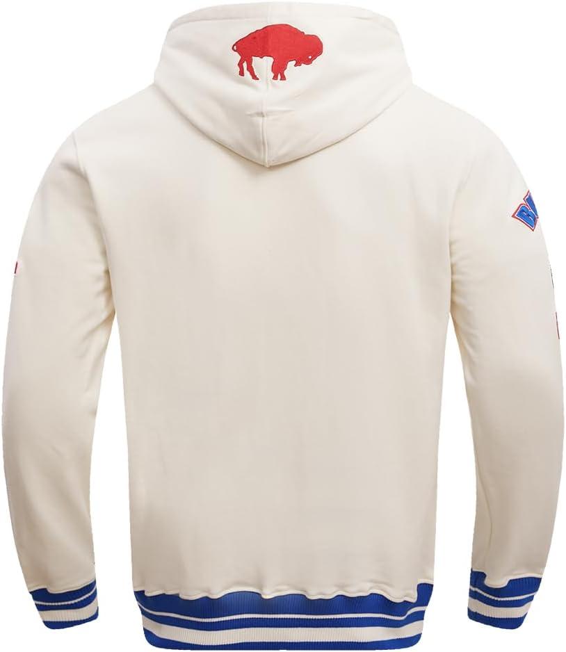 imagePro Standard Mens NFL Retro Classics Brushed Back French Terry Pull Over HoodieEggshellRoyal Blue