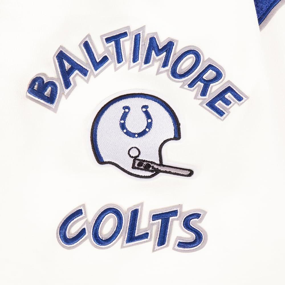 imagePro Standard Mens NFL Retro Classics Brushed Back French Terry Pull Over HoodieEggshellRoyal Blue