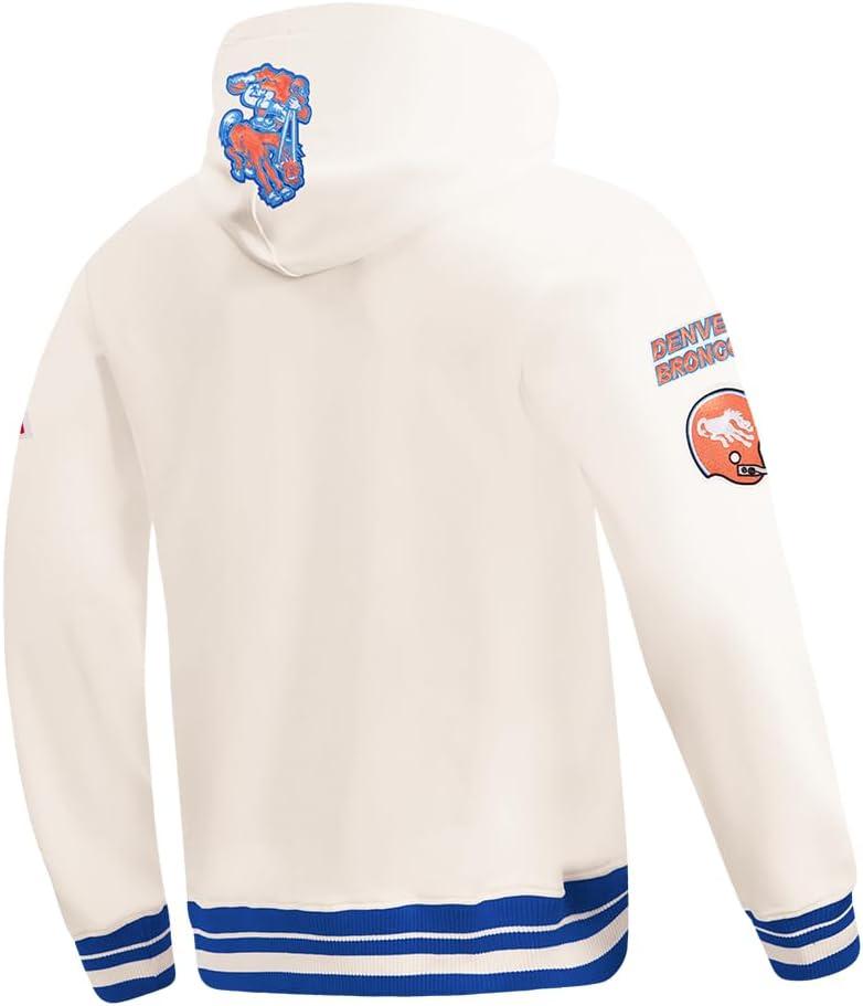 imagePro Standard Mens NFL Retro Classics Brushed Back French Terry Pull Over HoodieEggshellRoyal Blue