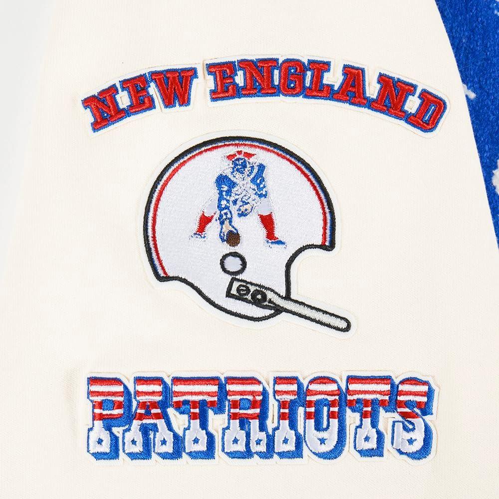 imagePro Standard Mens NFL Retro Classics Brushed Back French Terry Pull Over HoodieEggshellRoyal Blue