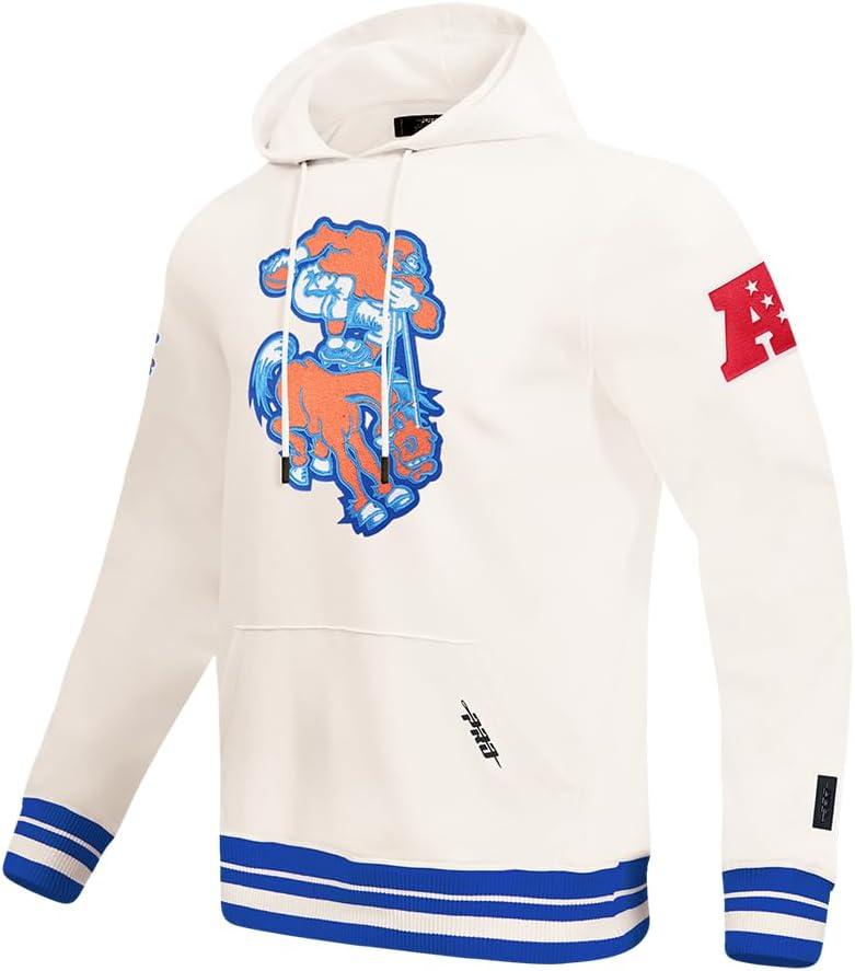 imagePro Standard Mens NFL Retro Classics Brushed Back French Terry Pull Over HoodieEggshellRoyal Blue