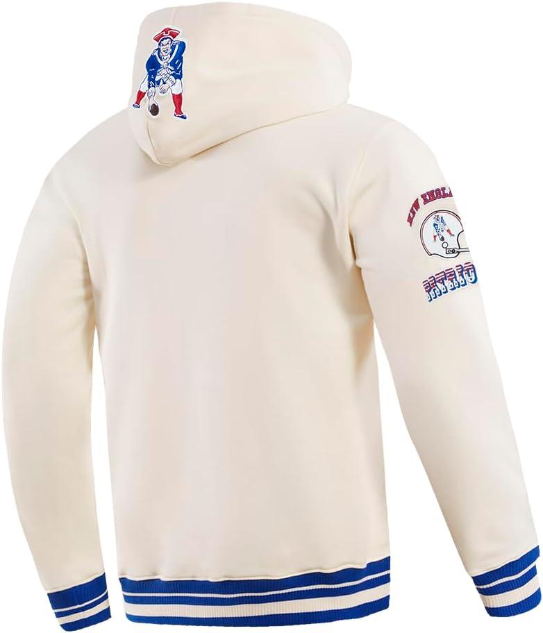 imagePro Standard Mens NFL Retro Classics Brushed Back French Terry Pull Over HoodieEggshellRoyal Blue
