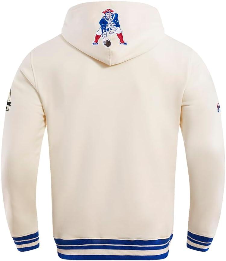 imagePro Standard Mens NFL Retro Classics Brushed Back French Terry Pull Over HoodieEggshellRoyal Blue