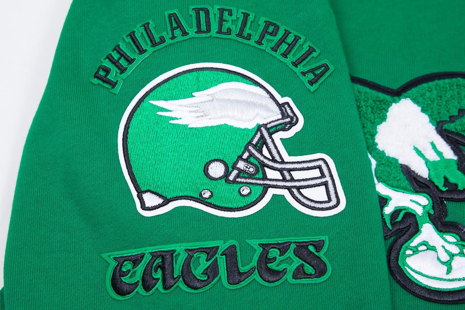 imagePro Standard Mens NFL Retro Classics Brushed Back French Terry Pull Over HoodieKelly Green