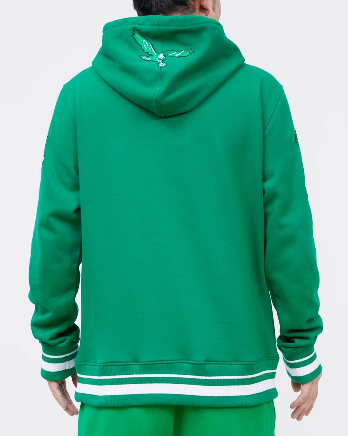 imagePro Standard Mens NFL Retro Classics Brushed Back French Terry Pull Over HoodieKelly Green