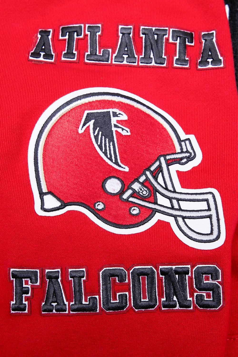 imagePro Standard Mens NFL Retro Classics Brushed Back French Terry Pull Over HoodieRedBlack