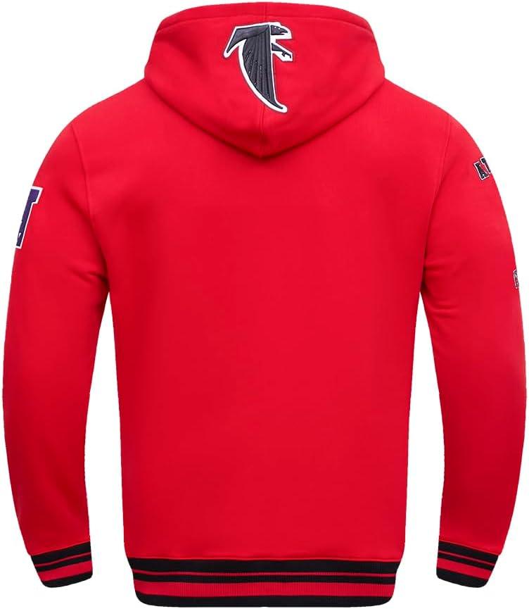 imagePro Standard Mens NFL Retro Classics Brushed Back French Terry Pull Over HoodieRedBlack