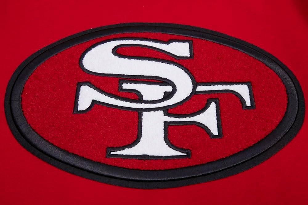 imagePro Standard Mens NFL Retro Classics Brushed Back French Terry Pull Over HoodieRedBlack