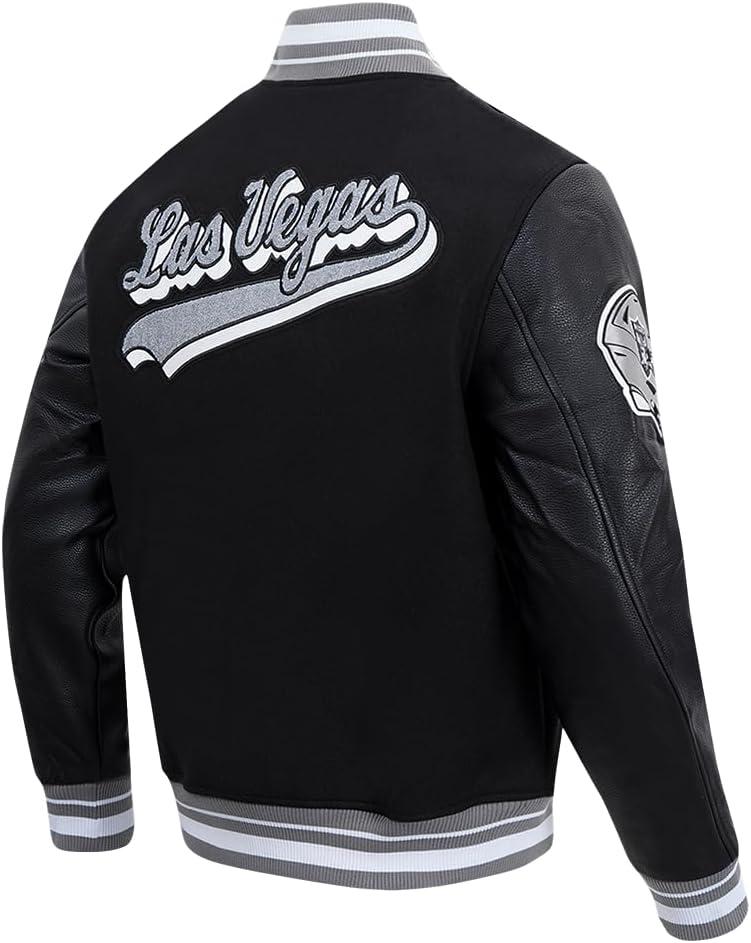 imagePro Standard Mens NFL Script Tail Varsity JacketBlack