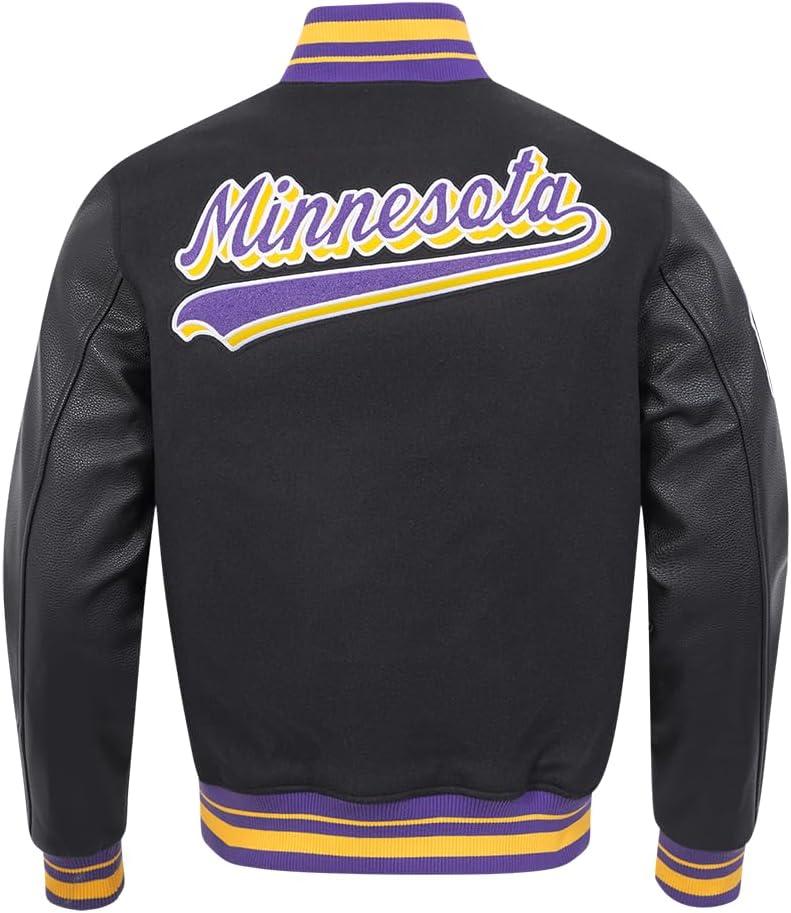 imagePro Standard Mens NFL Script Tail Varsity JacketBlackPurple