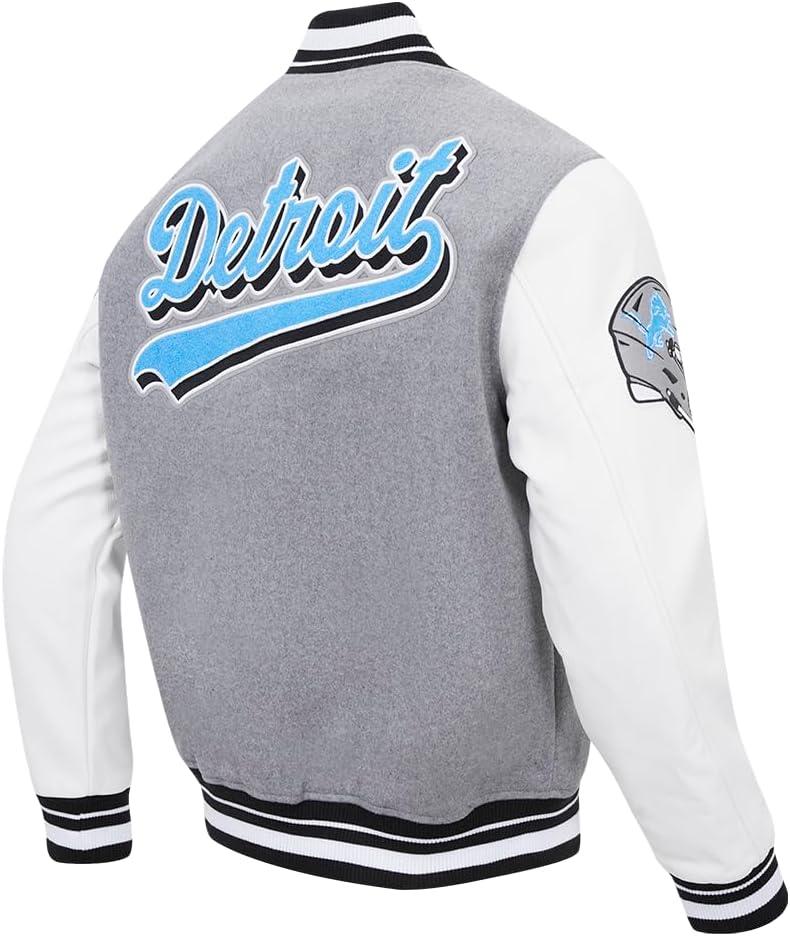 imagePro Standard Mens NFL Script Tail Varsity JacketGrey