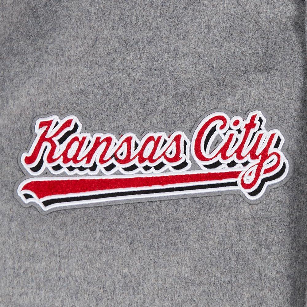 imagePro Standard Mens NFL Script Tail Varsity JacketGrey