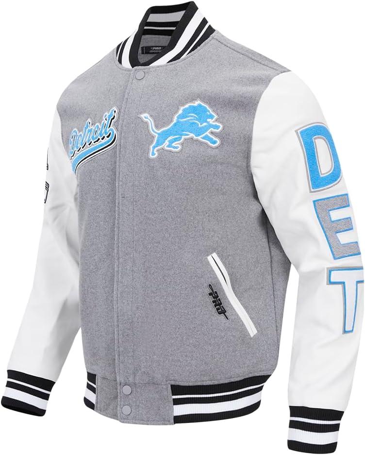 imagePro Standard Mens NFL Script Tail Varsity JacketGrey