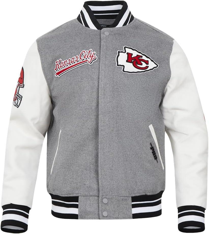 imagePro Standard Mens NFL Script Tail Varsity JacketGrey