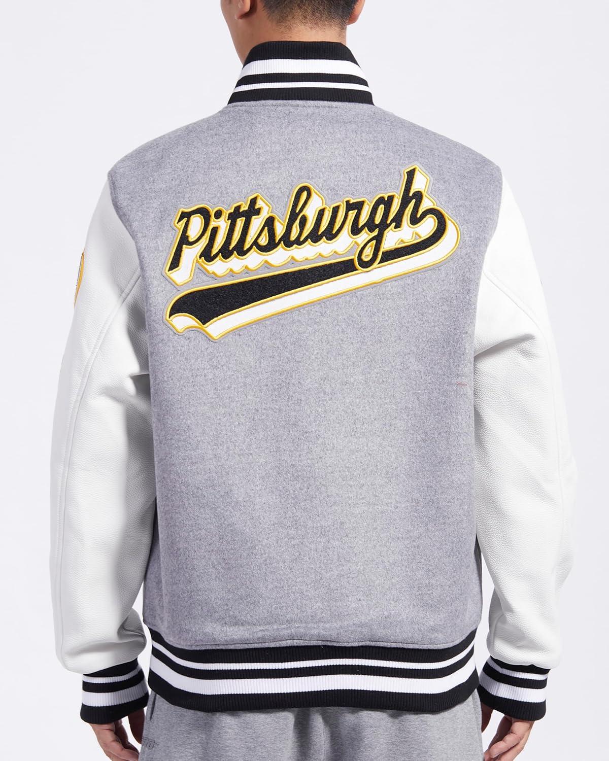 imagePro Standard Mens NFL Script Tail Varsity JacketGrey