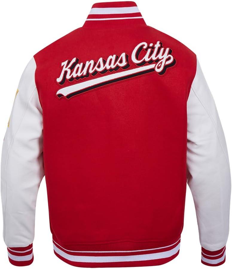 imagePro Standard Mens NFL Script Tail Varsity JacketRed