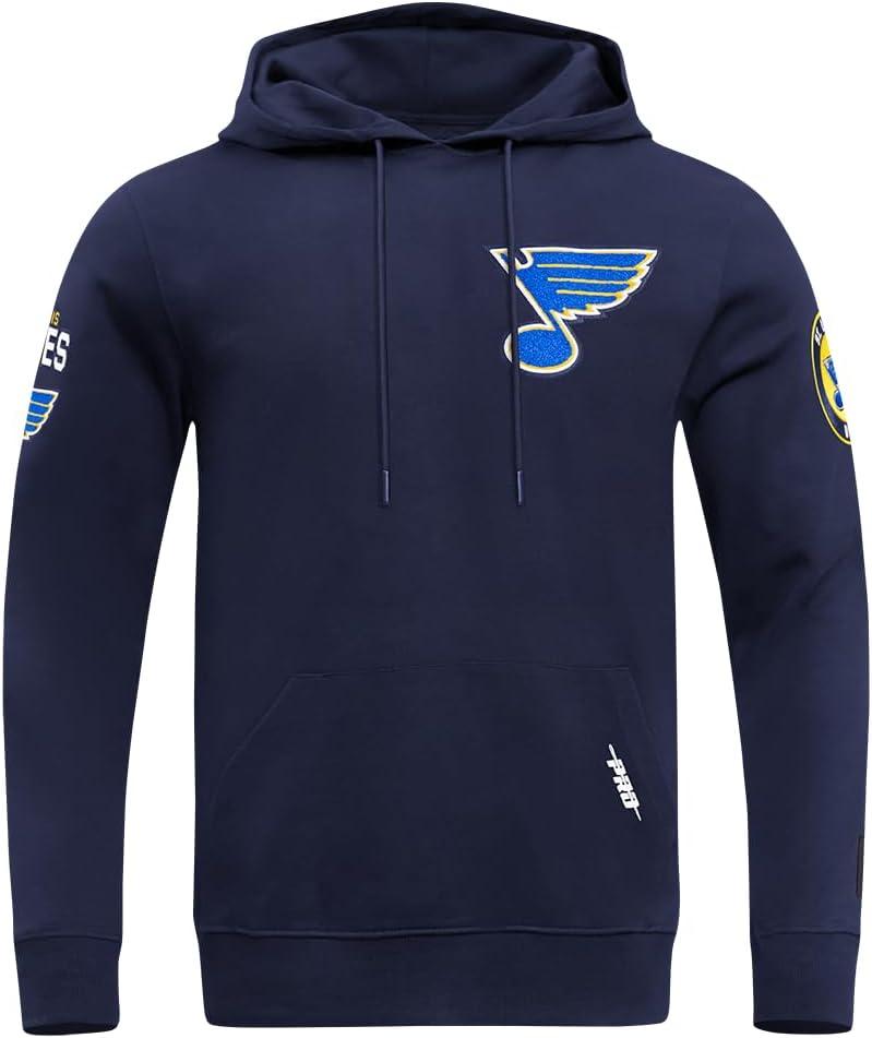 imagePro Standard Mens NHL Classic Chenille Pull Over HoodieMidnight Navy