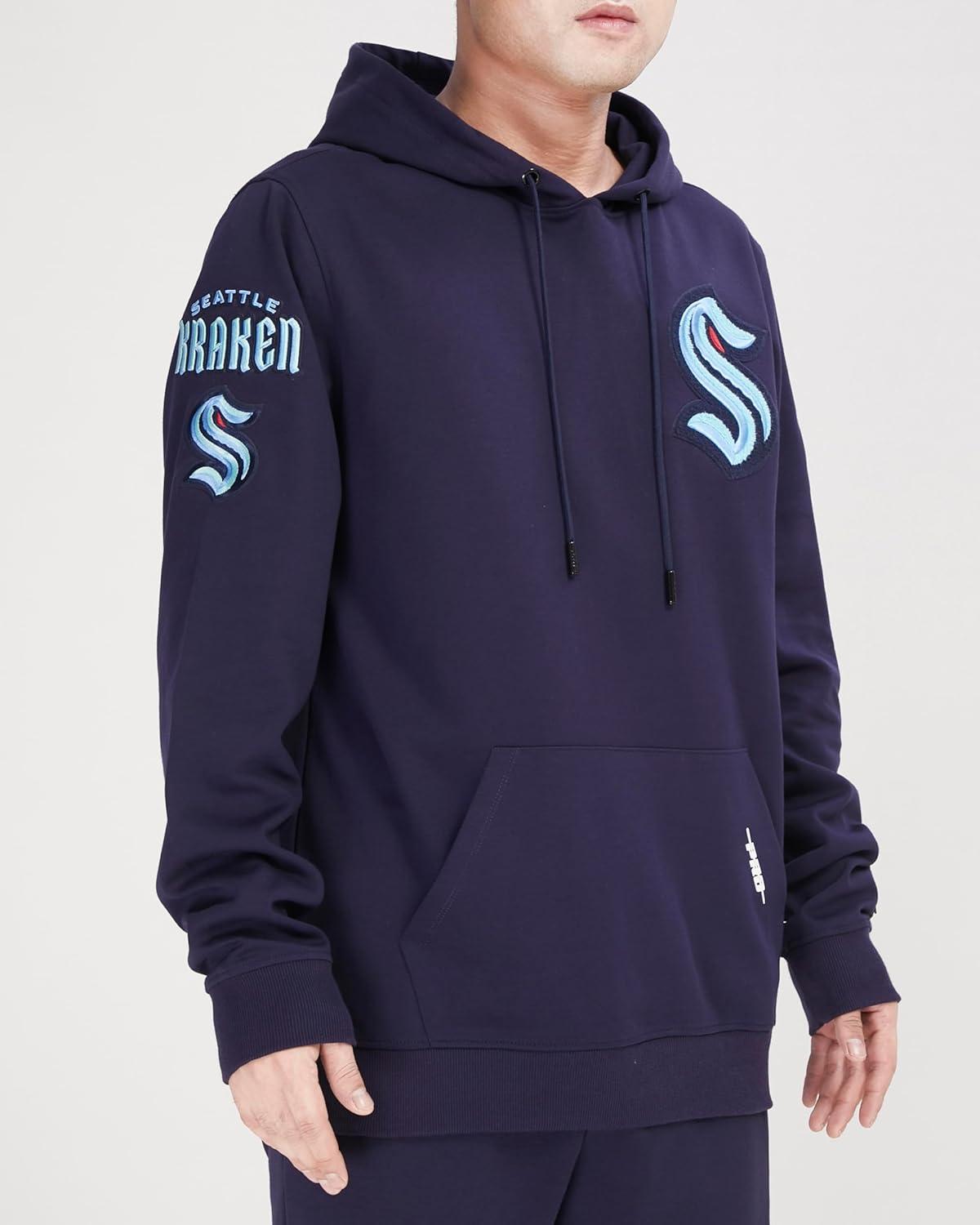 imagePro Standard Mens NHL Classic Chenille Pull Over HoodieMidnight Navy