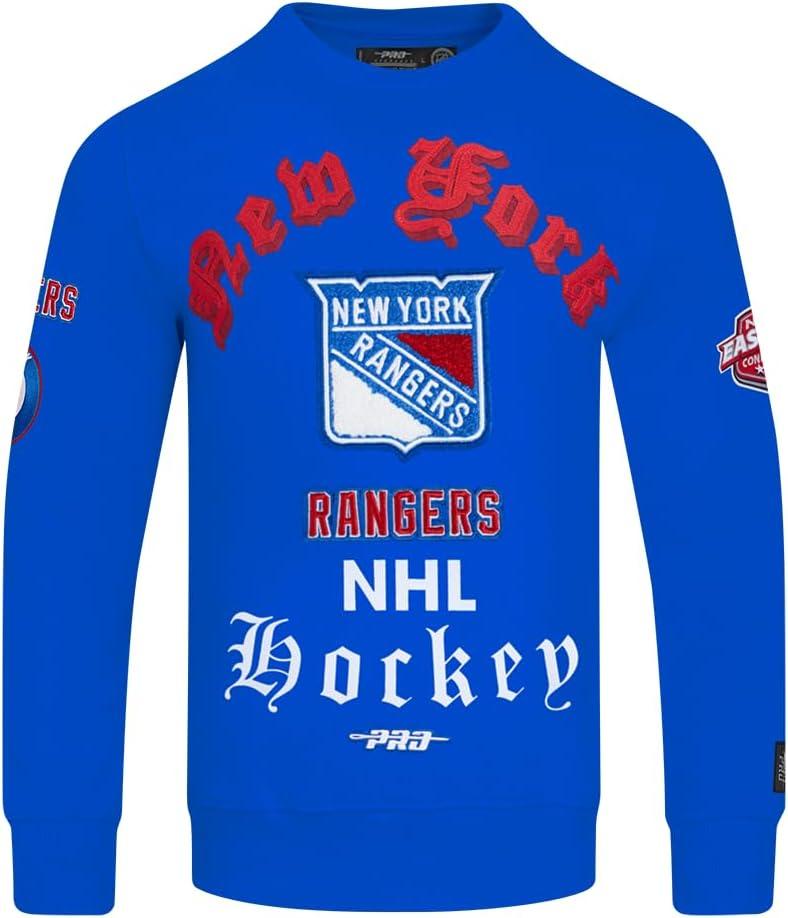 imagePro Standard Mens NHL Old English Crewneck SweatshirtRoyal Blue