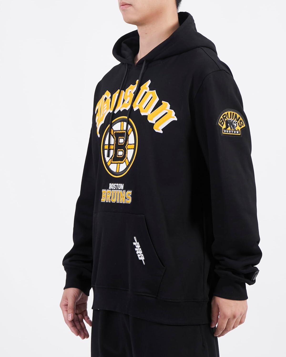 imagePro Standard Mens NHL Old English Pull Over HoodieBlack